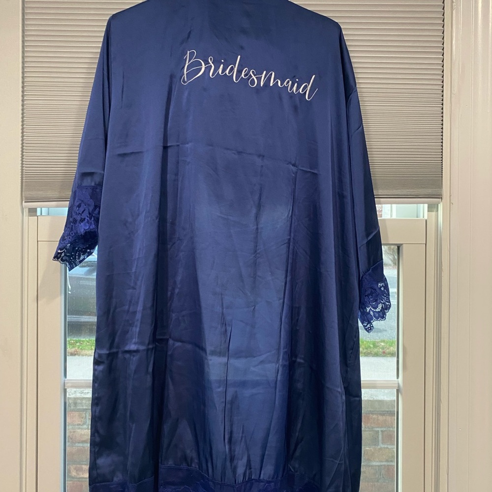 Blue bridesmaids robe